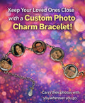 Custom Photo Bracelet – Waterproof | 5 Photos | Antiqued Silver