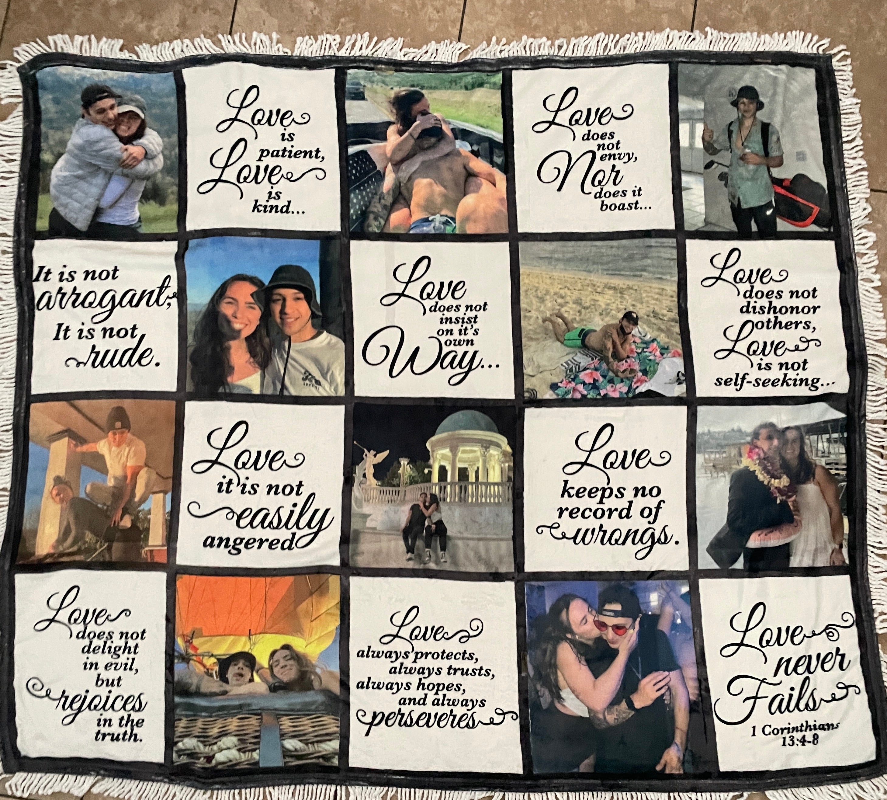 Custom Photo Quilt Blanket – Personalized Picture Keepsake